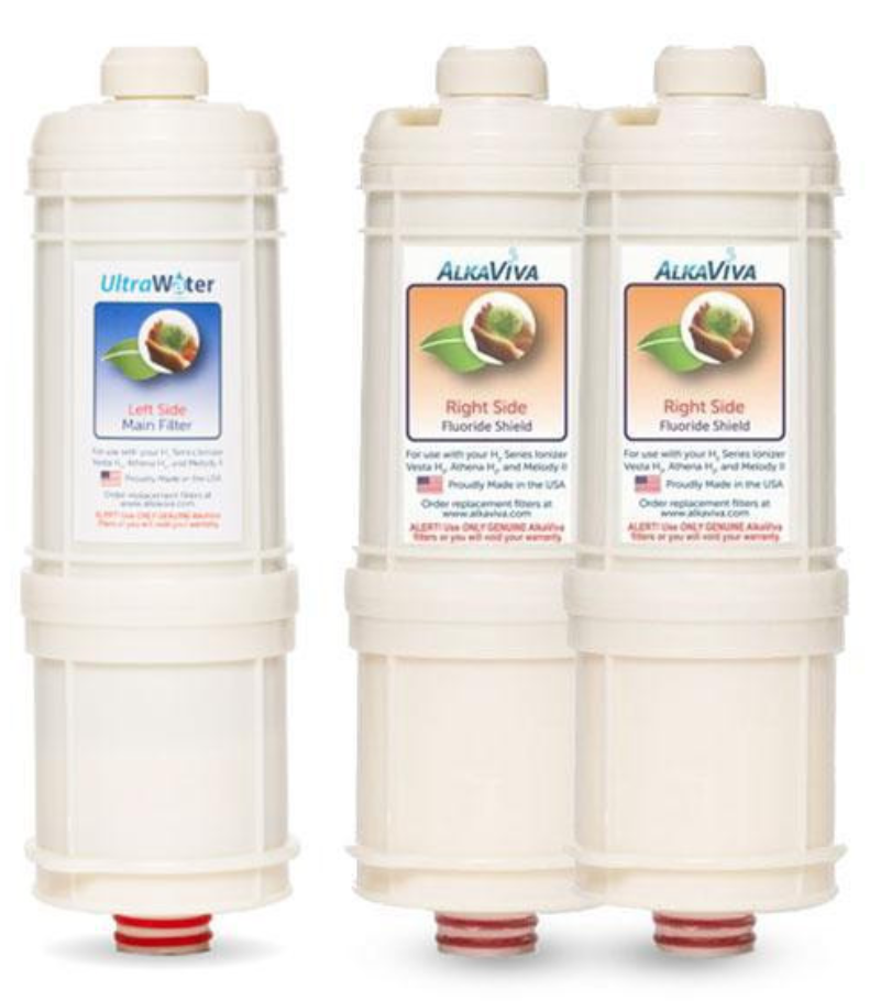 Filtres de rechange pour ioniseur AlkaViva H2 (eau fluorée)