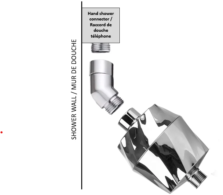 45 Degree Shower Filter Adapter