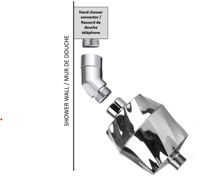 45 Degree Shower Filter Adapter