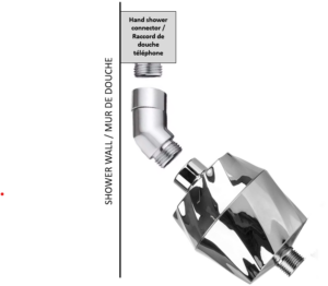 Angled adapter for shower filter - Image 2